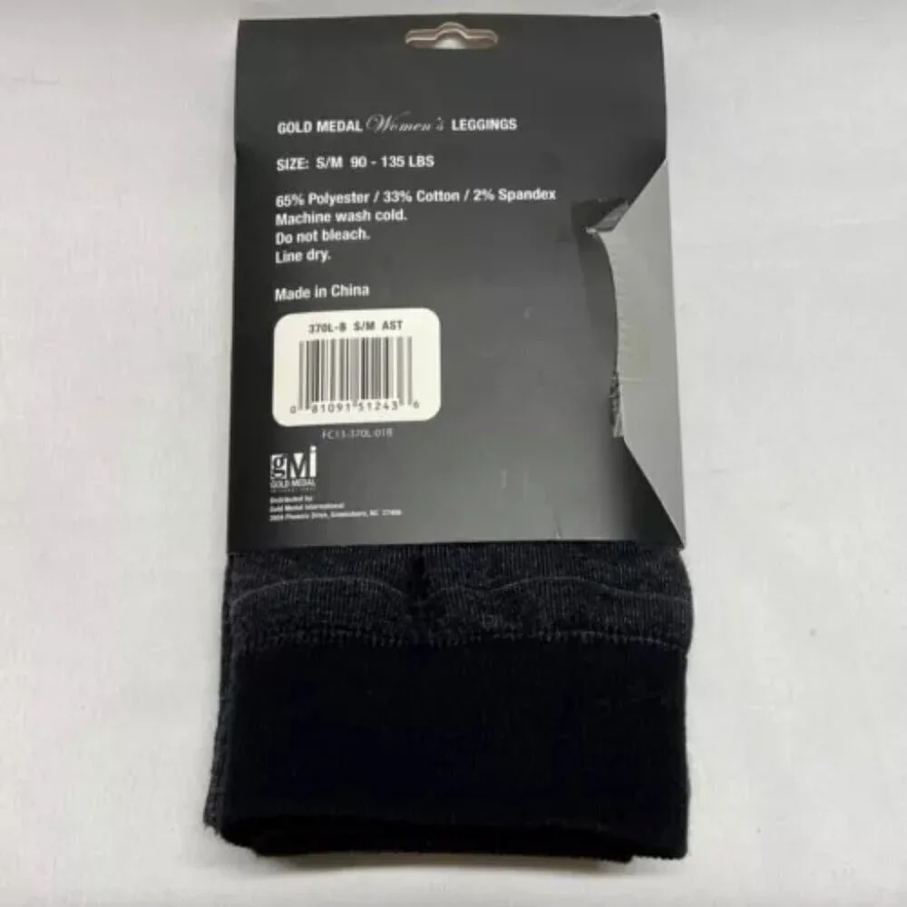 Gold Medal Women's Small Leggings Fashion Pattern Seamless Ladies Sz S/M New NWT